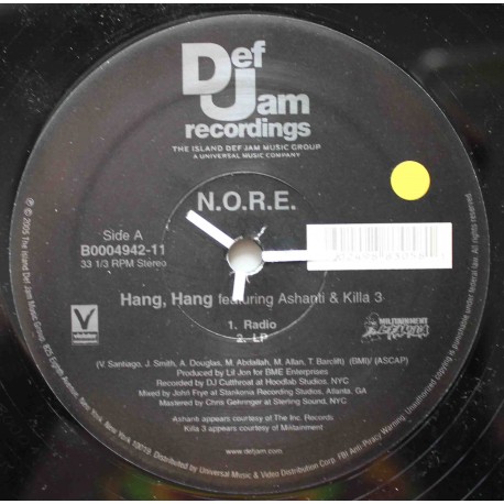 N.O.R.E. ‎– Hang, Hang (12" / Vinyl)