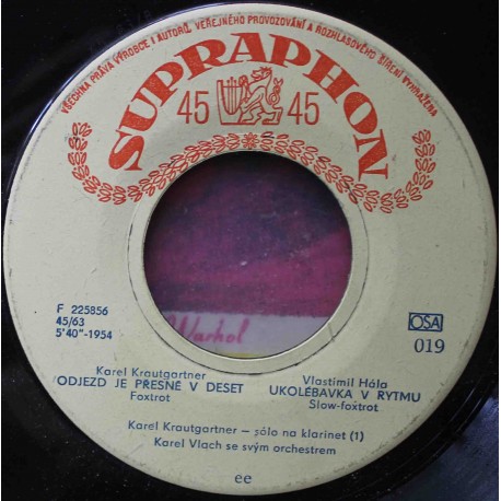 Karel Vlach Se Svým Orchestrem ‎– Odjezd Je Přesně V Deset (7" / Vinyl)